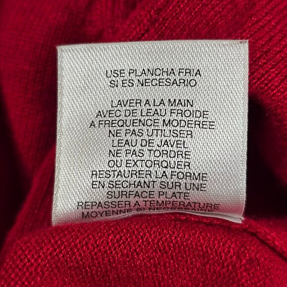 AK Anne Klein Sweater XL Womens Black Red Color Blocked  Trim Classic Preppy - Picture 12 of 12